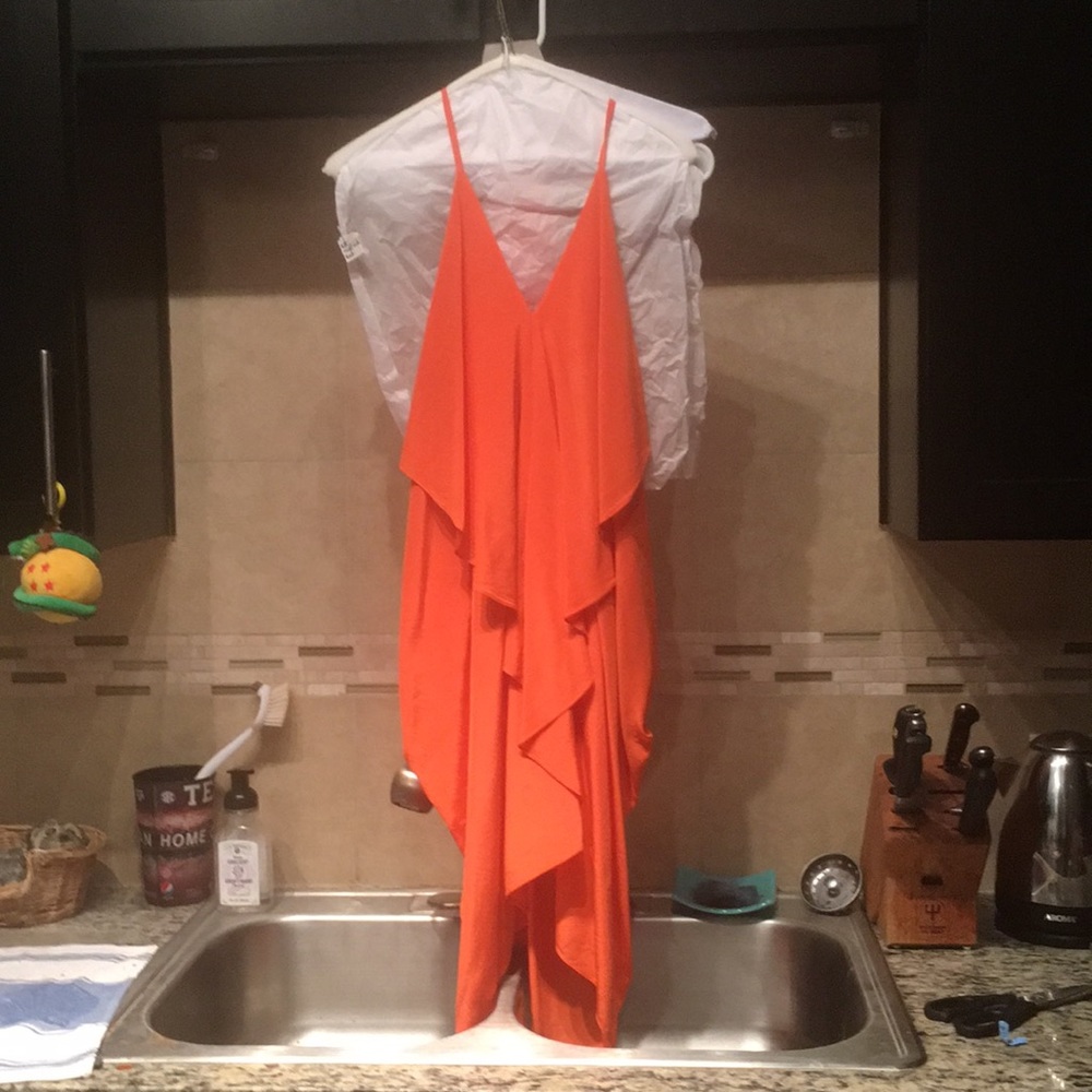 Mason Orange Cocktail Dress